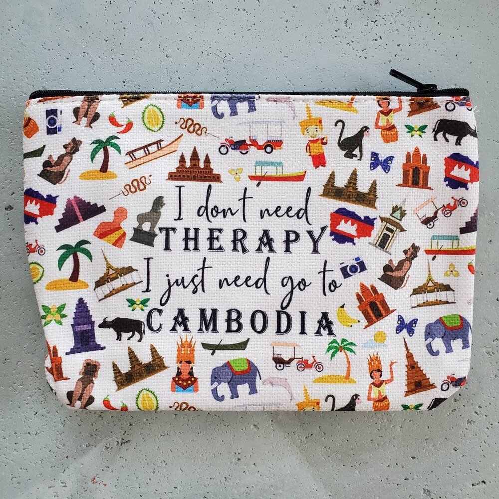 CAMBODIA!  Cosmetic bag, pencil case